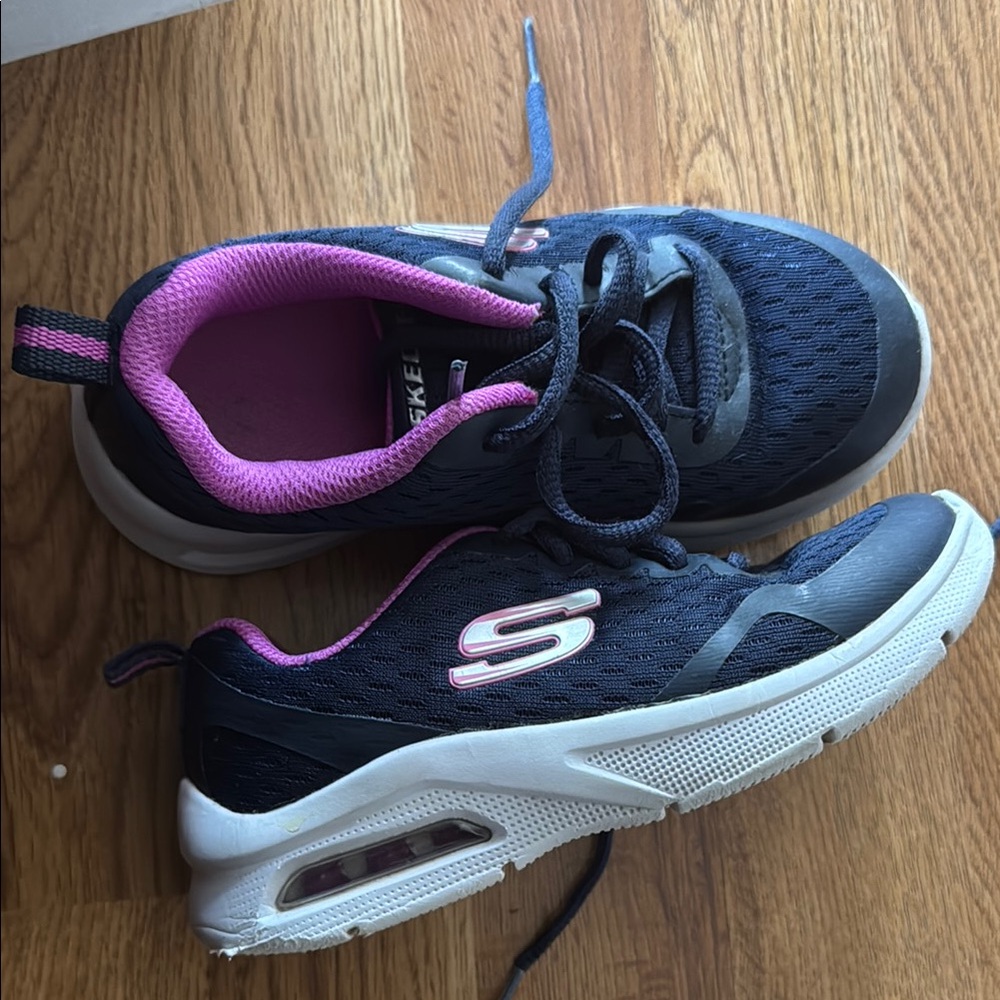 Skechers Kids' Dark Blue and Pink Sneakers